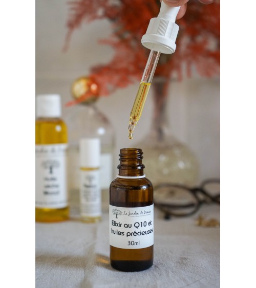 Huile de soin Q10 argan et jojoba nourrissante et anti rides - Le Jardin de Denise